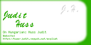 judit huss business card